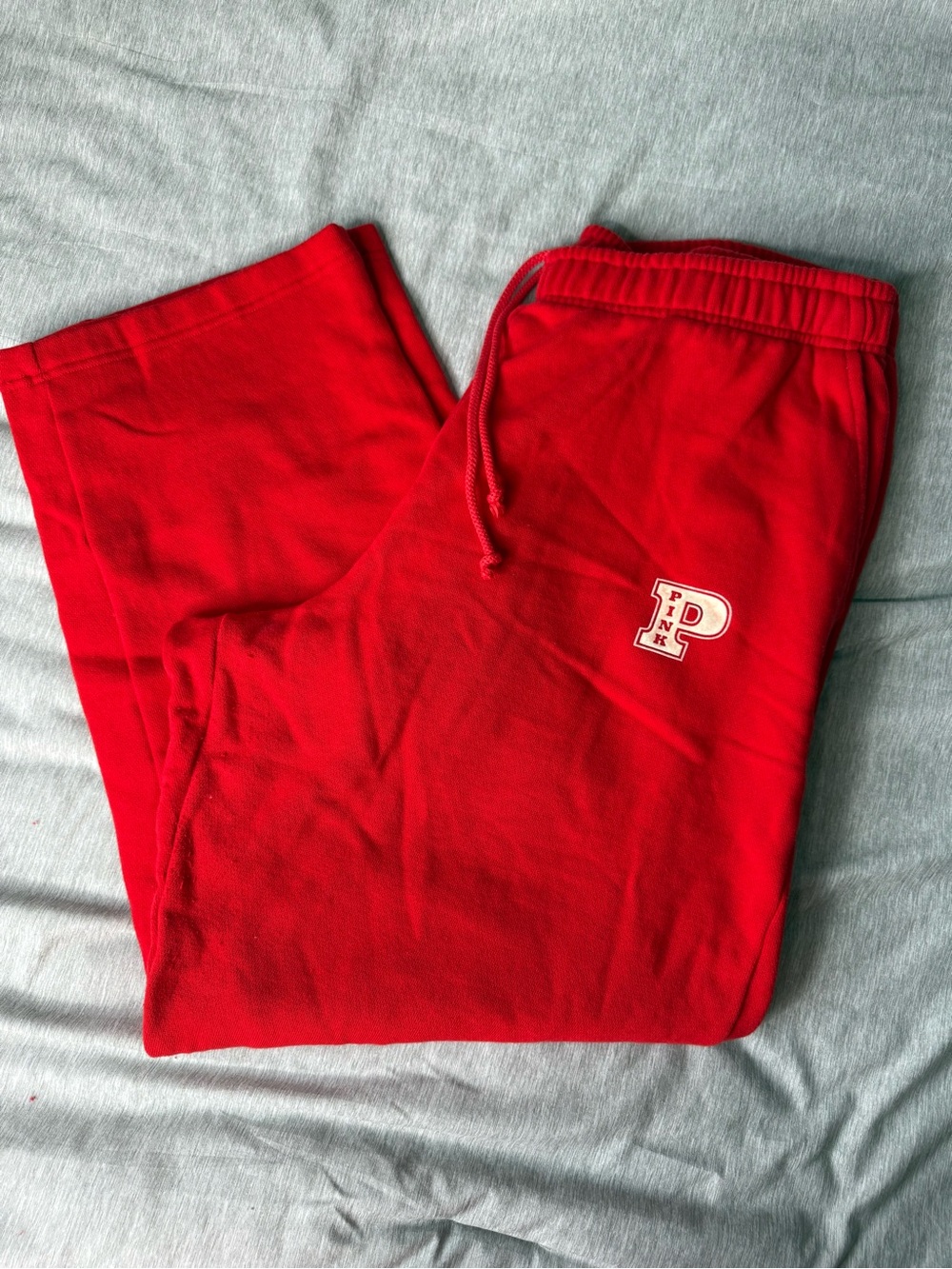 PINK Victoria's Secret Red Women’s Sweatpants with P Logo